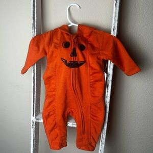 NWT Old Navy Orange Pumpkin One Piece Sz 3-6mo